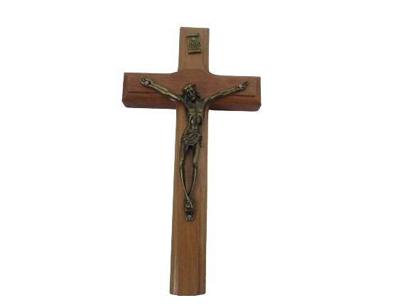CRUZ DE PAREDE 19CM IMB OURO VELHO