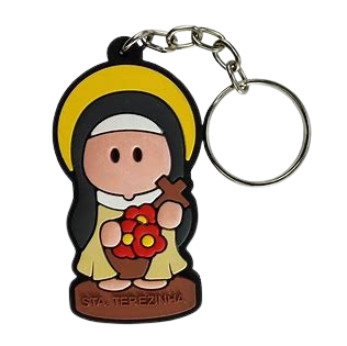 Chaveiro emborrachado Santa Teresinha