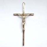 Cruz de parede de metal - dourada