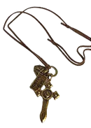 Colar em couro Escudo e Espada de São Miguel