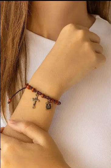 Pulseira Escapulário Mad Canela 4mm