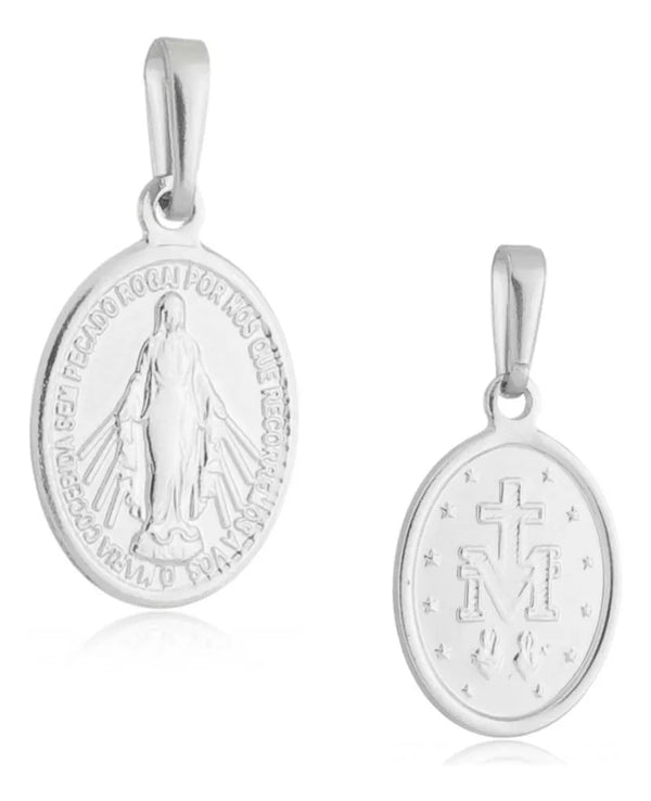 Medalha Nossa Graças  Inox 1,8 cm