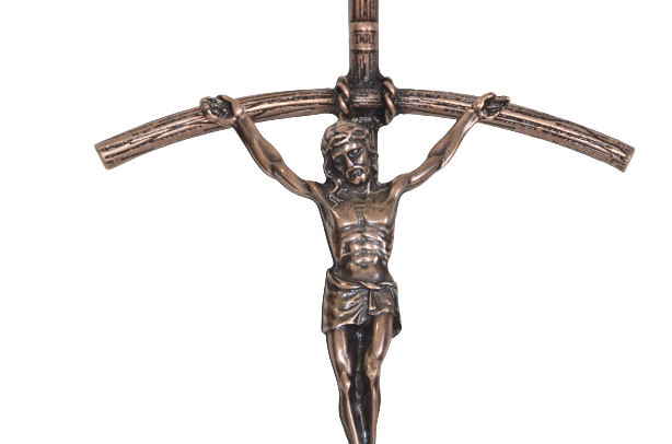 Cruz de parede - cobre velho
