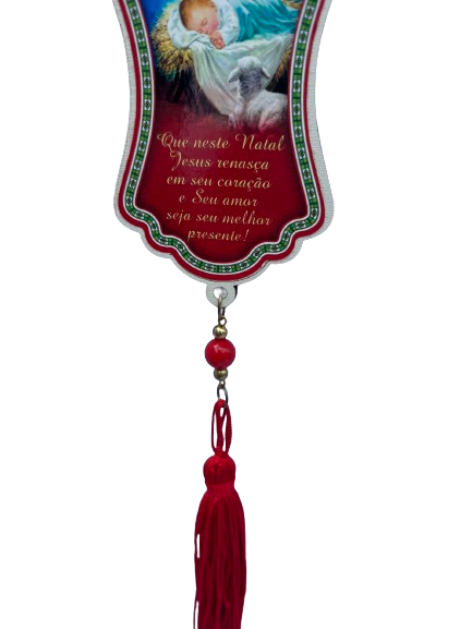 Adorno Natalino - Menino Jesus cordão dourado