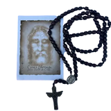 Terço de Cura e Libertação pelas Dores de Cristo - Contas Madeira com Encarte