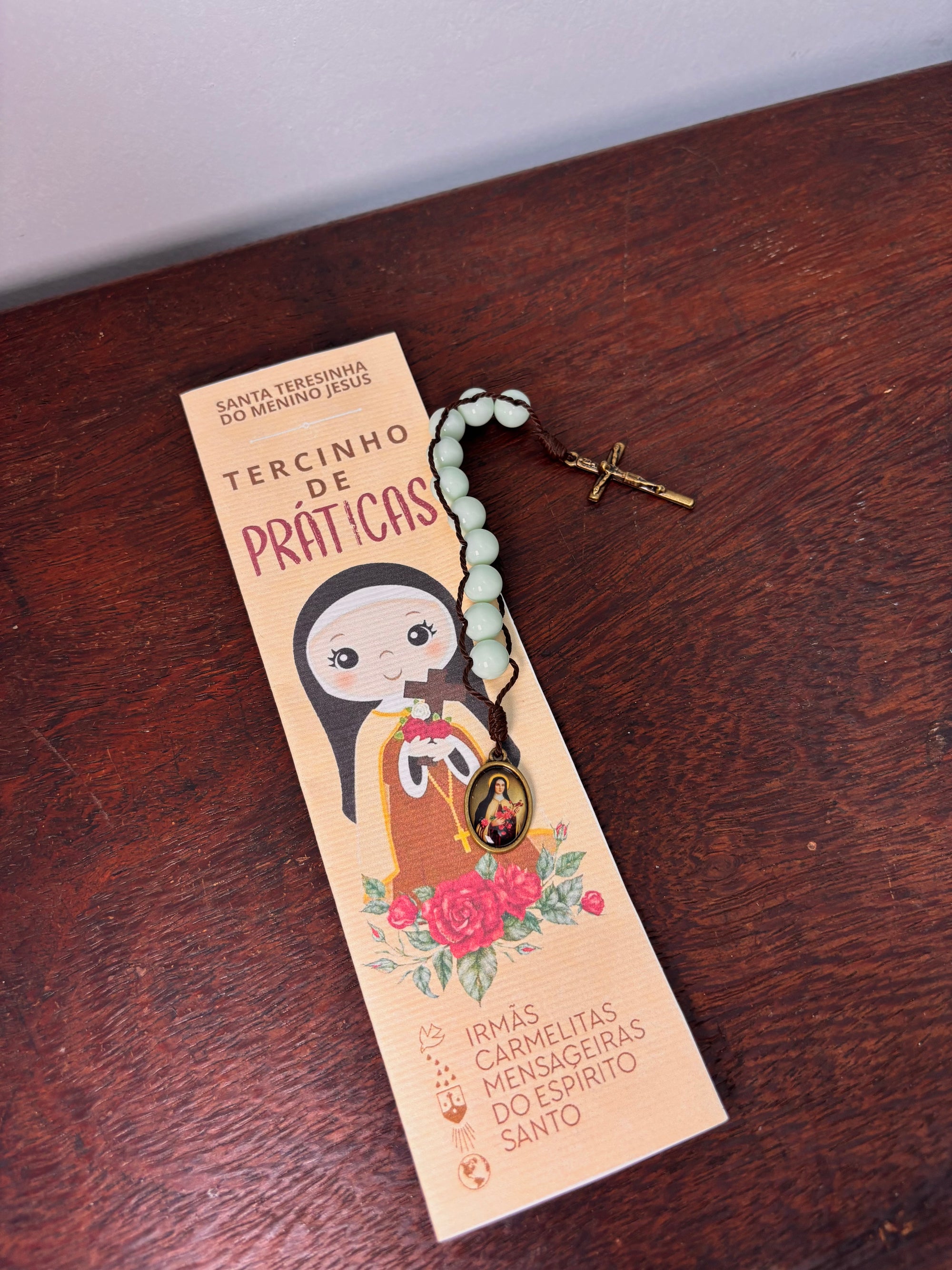 Terço das Práticas  de Santa Teresinha (contador) e com encarte do terço