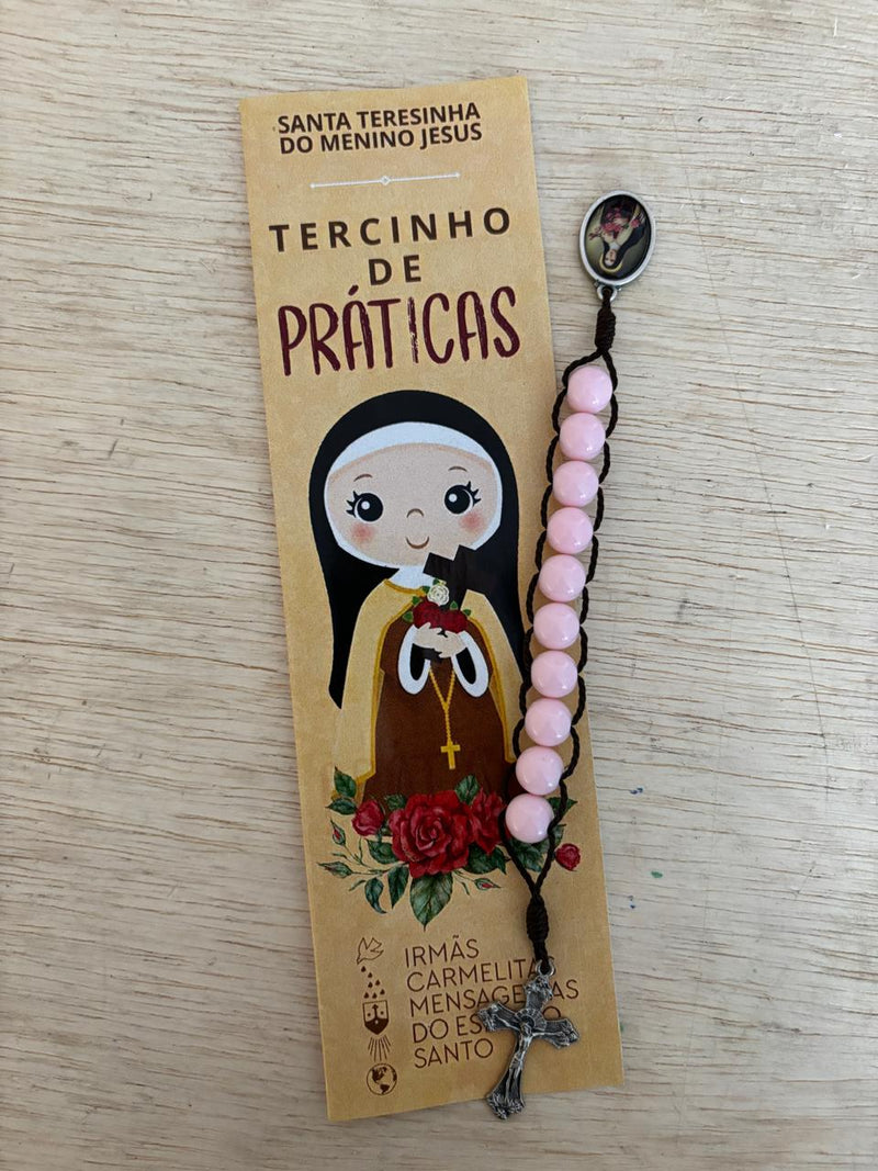Terço das Práticas  de Santa Teresinha (contador) e com encarte do terço