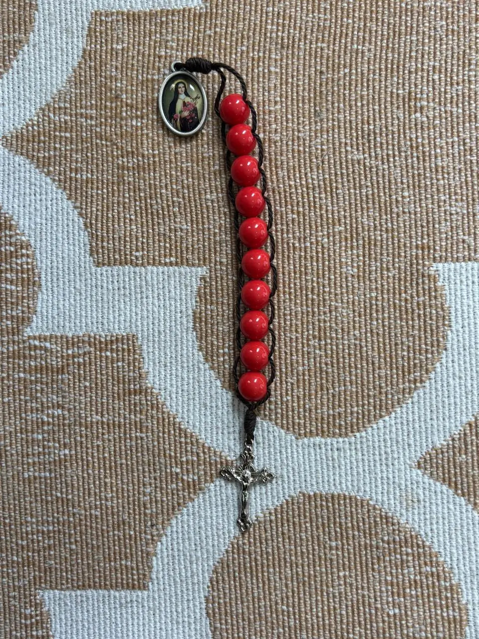 Terço das Práticas  de Santa Teresinha (contador) e com encarte do terço