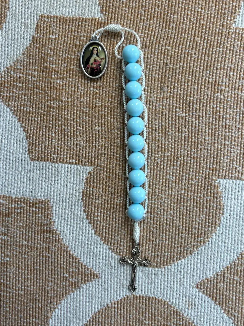 Terço das Práticas  de Santa Teresinha (contador) e com encarte do terço