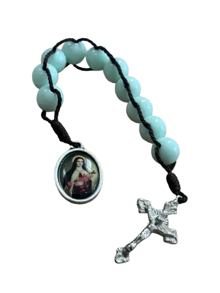 Terço das Práticas  de Santa Teresinha (contador) e com encarte do terço