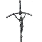 Cruz de parede - prata velha